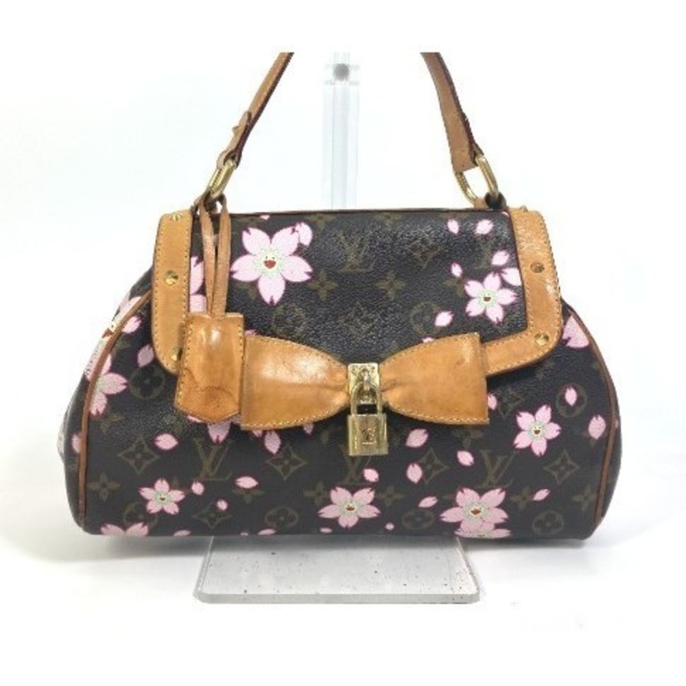 Louis Vuitton Monogram Cherry Sac Retro Handbag Brown
